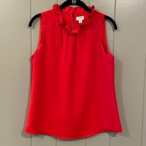 J. Crew Ruffle-Neck Sleeveless Blouse